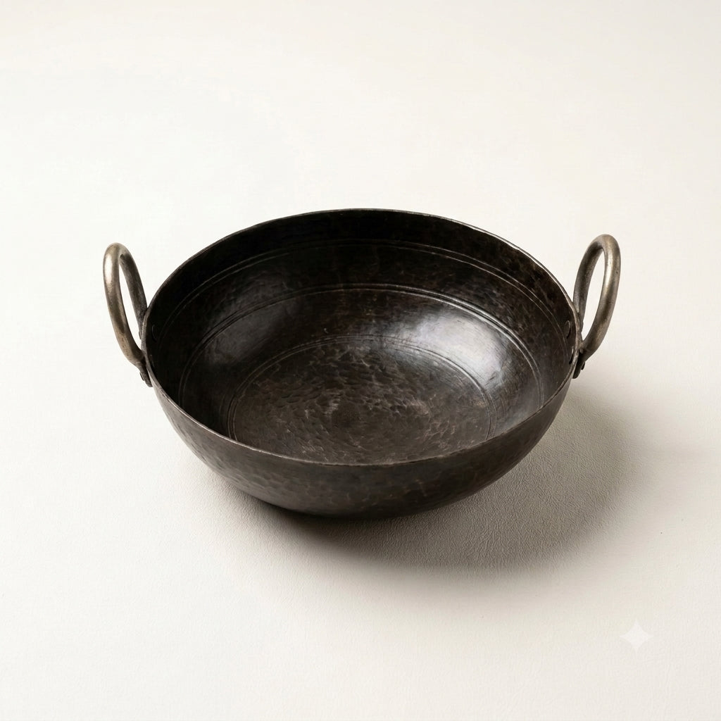 Iron Karahi – Traditional Heavy-Duty Cooking Pan | Multiple Sizes